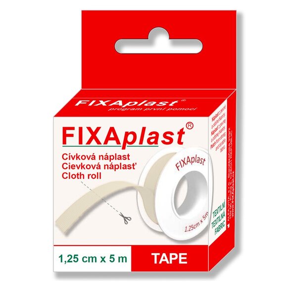 Fixaplast Cívková náplast 1,25 cm x 5 m 1 ks Fixaplast Cívková náplast 1,25 cm x 5 m 1 ks