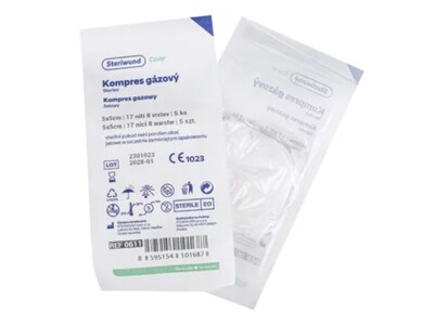 Steriwund Gáza hydrofilní sterilní 5x5 cm 5 ks