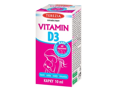 Terezia Vitamin D3 Baby od narození 400 IU kapky 10 ml