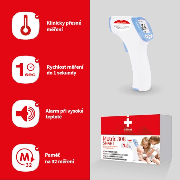 Cemio Metric 308 Smart bezkontaktní teploměr Cemio Metric 308 Smart bezkontaktní teploměr