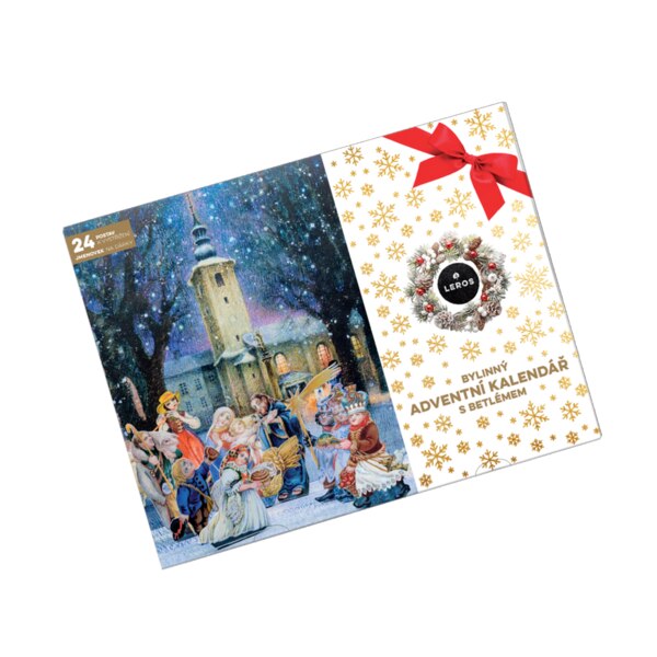Leros Bylinný adventní kalendář s betlémem 24 sáčků Leros Bylinný adventní kalendář s betlémem 24 sáčků
