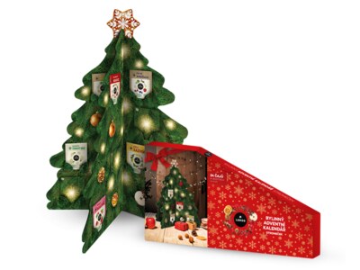 Leros Bylinný adventní kalendář stromeček 24 sáčků Leros Bylinný adventní kalendář stromeček 24 sáčků