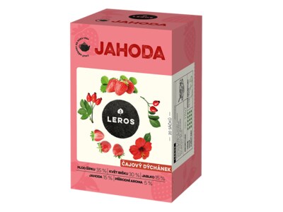 Leros Čajový dýchánek Jahoda 20x2 g