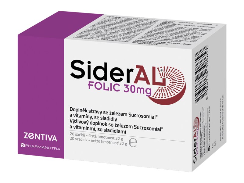 Sideral Folic 30 mg 20 sáčků Sideral Folic 30 mg 20 sáčků