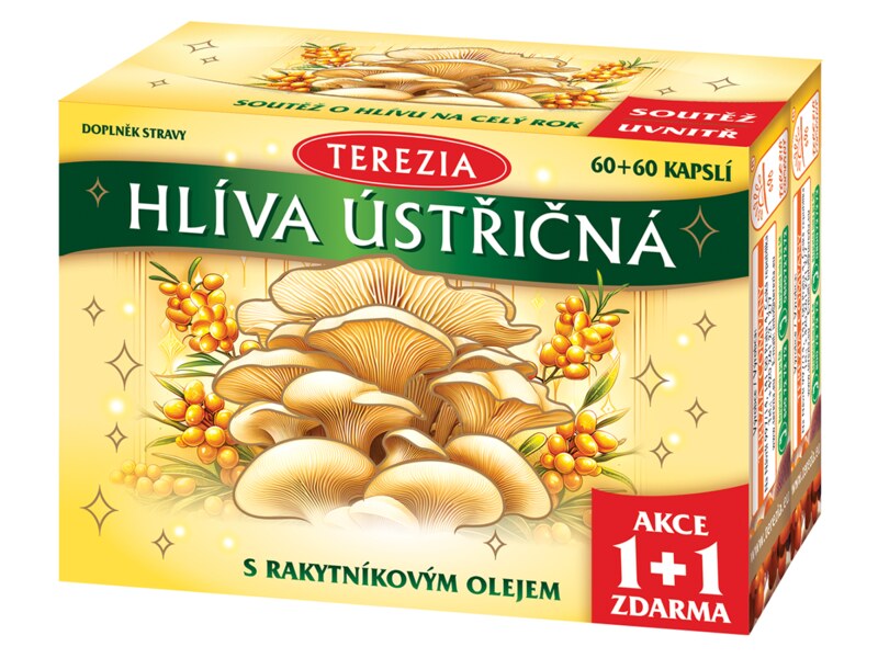 Terezia Hlíva ústřičná s rakytníkovým olejem 60+60 kapslí