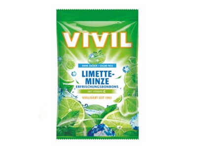 Vivil Limetka-Peprmint+vitamín C bez cukru 60 g