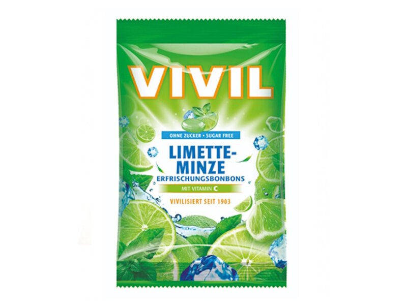 Vivil Limetka-Peprmint+vitamín C bez cukru 60 g Vivil Limetka-Peprmint+vitamín C bez cukru 60 g