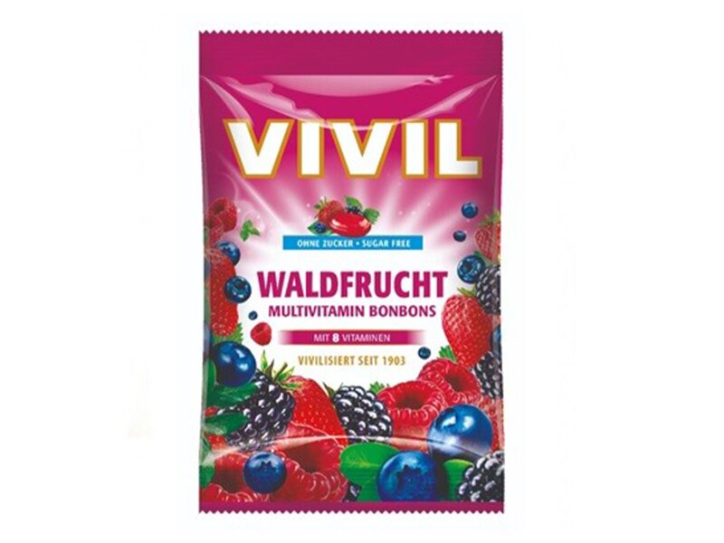 Vivil Multivitamín Lesní plody, 8 vitaminů bez cukru 120 g