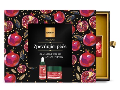 Weleda Prémiová zpevňující duo péče Granátové jablko a Maca-Peptidy Weleda Prémiová zpevňující duo péče Granátové jablko a Maca-Peptidy