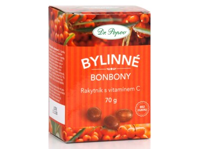 Dr. Popov Bonbony Rakytník a vitamín C 70 g