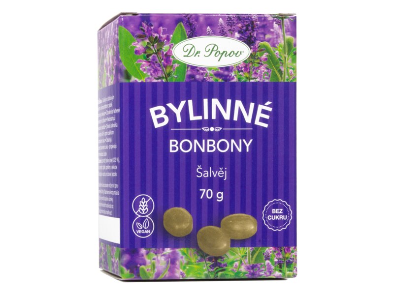 Dr. Popov Bonbony Šalvěj 70 g