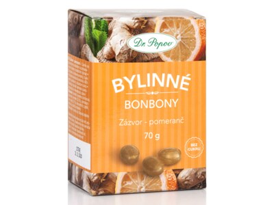 Dr. Popov Bonbony Zázvor-pomeranč 70 g
