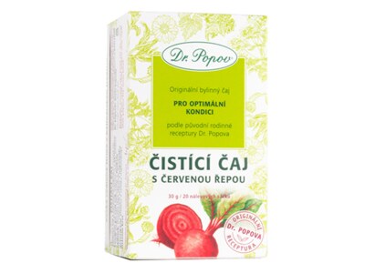 Dr. Popov Čaj Čisticí s červenou řepou nálevové sáčky 20x1,5 g