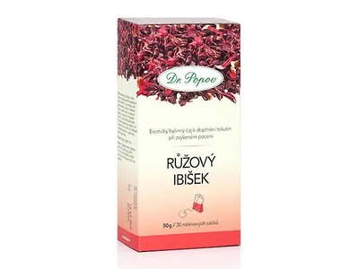 Dr. Popov Čaj Růžový ibišek nálevové sáčky 20x1,5 g