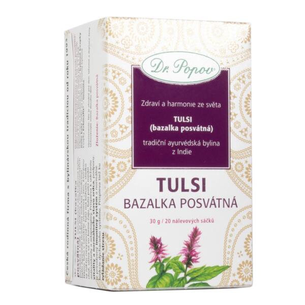 Dr. Popov Čaj Tulsi bazalka posvátná nálevové sáčky 20x1,5 g