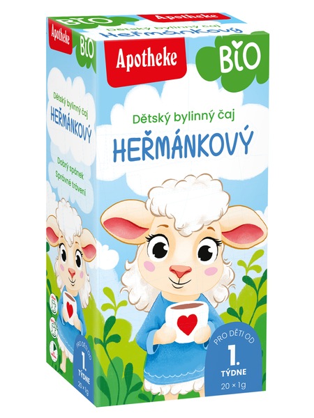 Apotheke BIO Dětský bylinný čaj heřmánkový nálevové sáčky 20x1 g