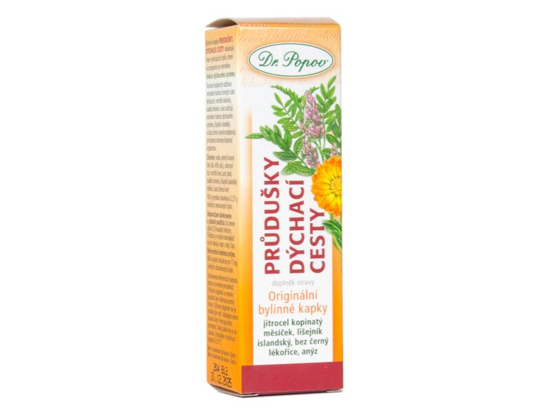 Dr. Popov Kapky bylinné Průdušky-dýchací cesty 50 ml