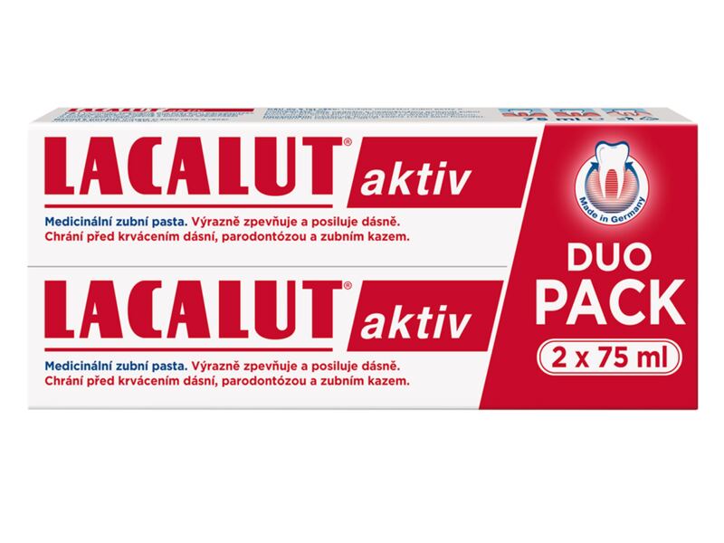 Lacalut Aktiv zubní pasta Duopack 2x75 ml
