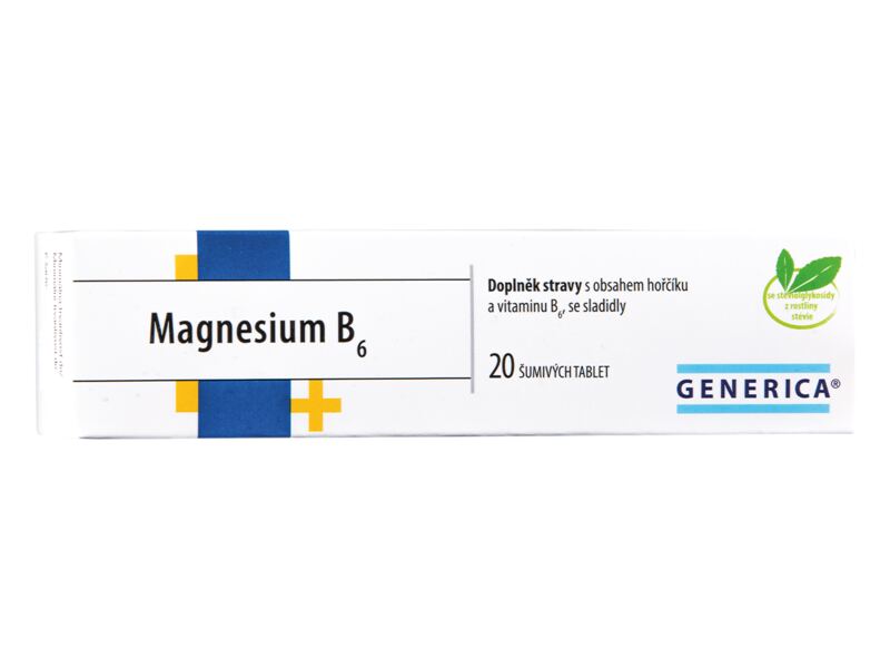 Magnesium B6 Generica 20 šumivých tablet