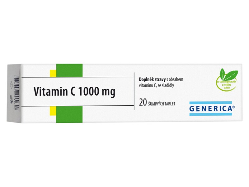 Vitamín C 1000 mg Generica 20 šumivých tablet