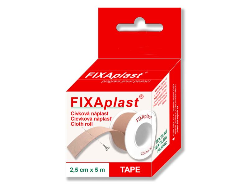 Fixaplast náplast cívka 2,5 cm x 5 m 1 ks Fixaplast náplast cívka 2,5 cm x 5 m 1 ks