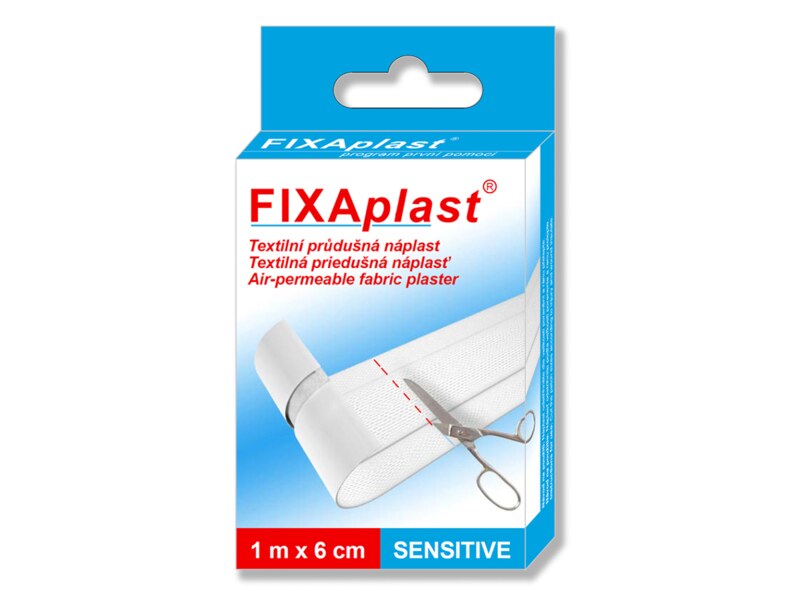 Fixaplast Sensitive náplast s polštářkem 1 m x 6 cm 1 ks