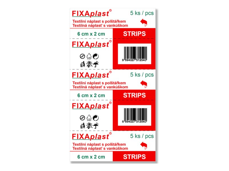 Fixaplast Strip 6 x 2 cm 5 ks