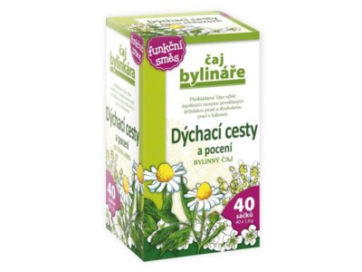 Čaj Bylináře Dýchací cesty a pocení nálevové sáčky 40x1,6 g Čaj Bylináře Dýchací cesty a pocení nálevové sáčky 40x1,6 g