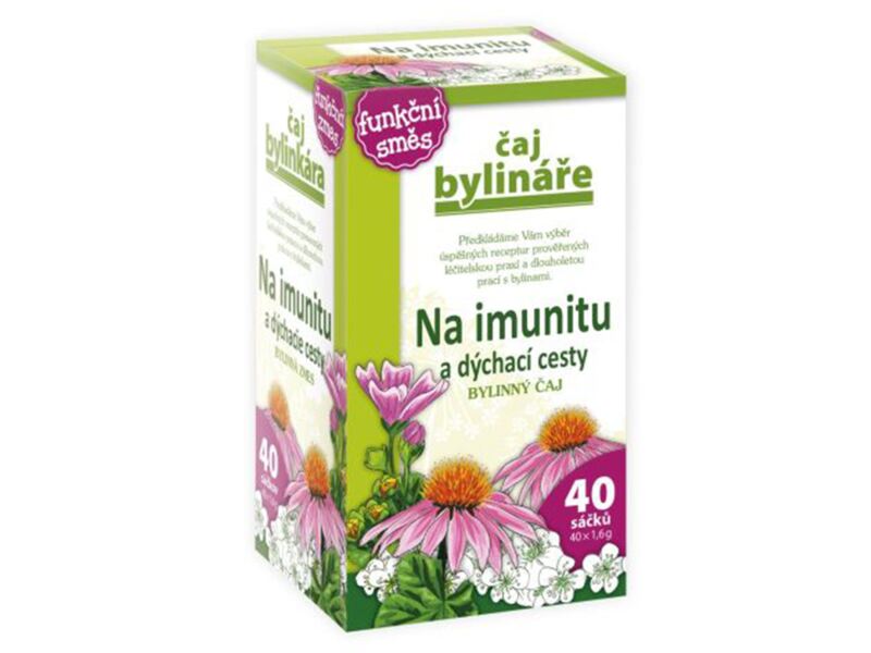 Čaj Bylináře Na imunitu a dýchací cesty nálevové sáčky 40x1,6 g Čaj Bylináře Na imunitu a dýchací cesty nálevové sáčky 40x1,6 g