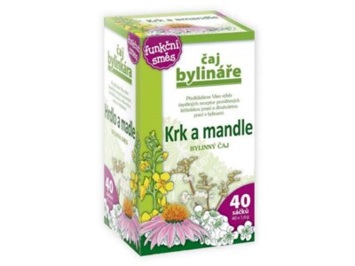 Čaj Bylináře Krk a mandle nálevové sáčky 40x1,6 g Čaj Bylináře Krk a mandle nálevové sáčky 40x1,6 g