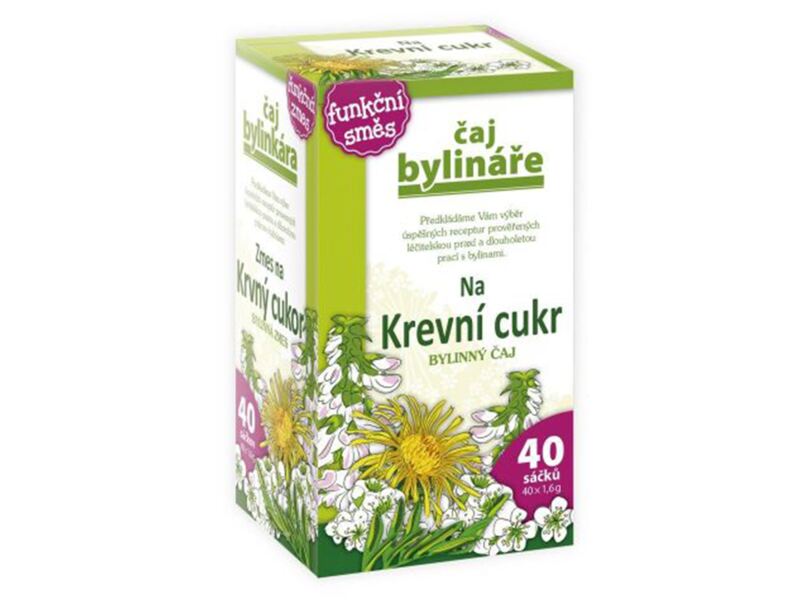 Čaj Bylináře Na krevní cukr nálevové sáčky 40x1,6 g 