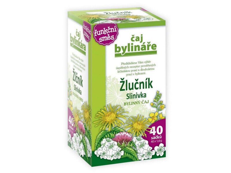 Čaj Bylináře Žlučník, slinivka nálevové sáčky 40x1,6 g