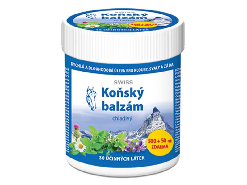 Koňský balzám SWISS chladivý 500+50 ml