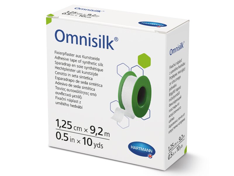 Omnisilk Fixační náplast z bílého hedvábí 1,25 cm x 9,2 m 1 ks