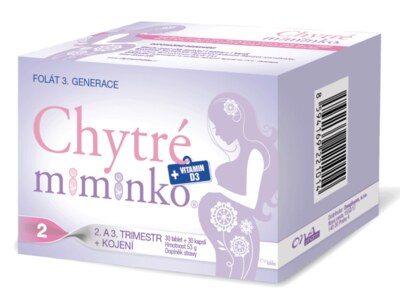 Chytré miminko 2 methylfolát s DHA 30 tablet + 30 kapslí