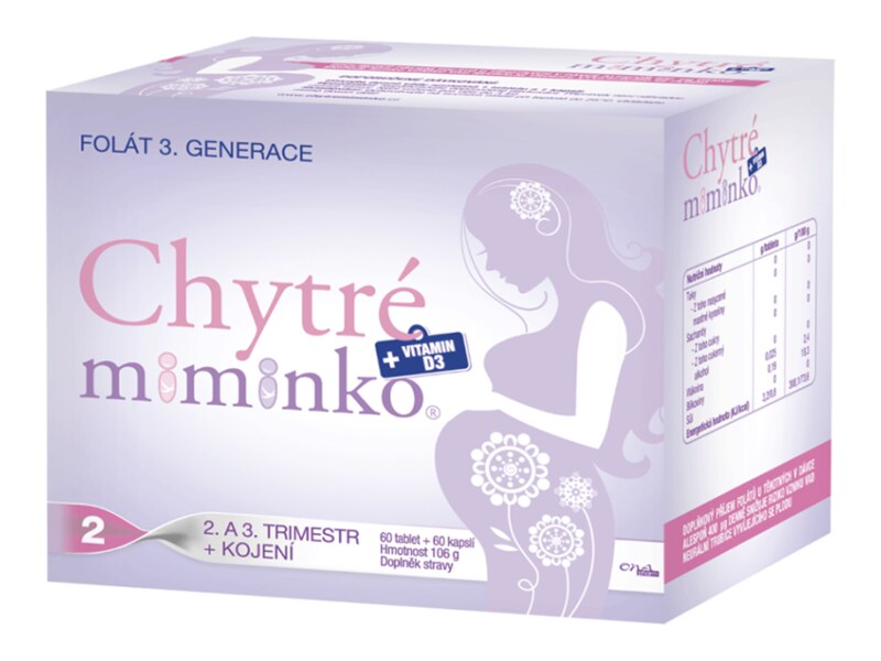 Chytré miminko 2 methylfolát s DHA 60 tablet + 60 kapslí