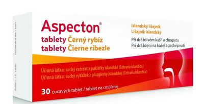 Aspecton tablety na kašel Černý rybíz 30 ks