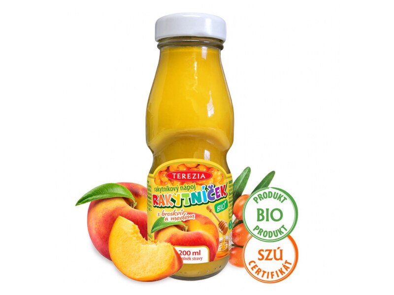 Rakytníček Rakytníkový nápoj BIO broskev a med 200 ml