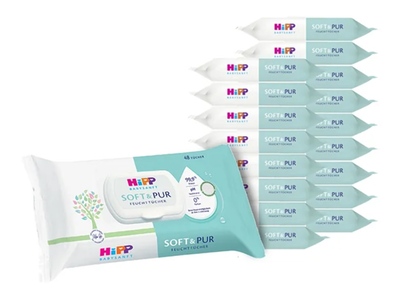 Hipp Babysanft Soft a Pur vlhčené ubrousky 18x48 ks