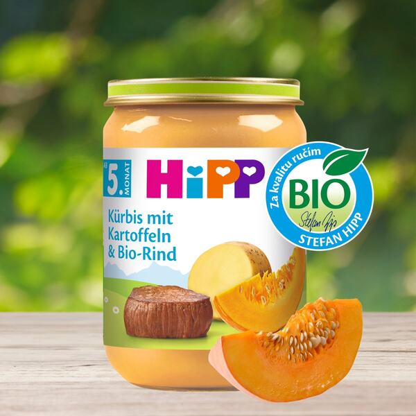 Hipp BIO Dýně, brambory a hovězí maso 5m 190 g