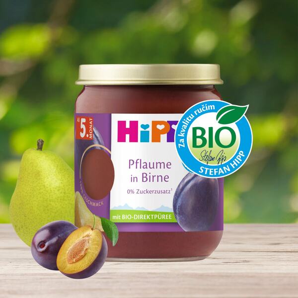 Hipp BIO Hrušky se švestkami 4/6m 160 g