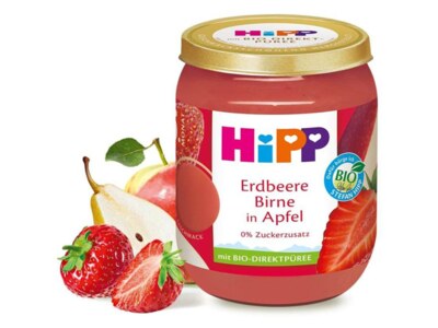 Hipp BIO Jablka s jahodami a hruškami 4/6m 160 g