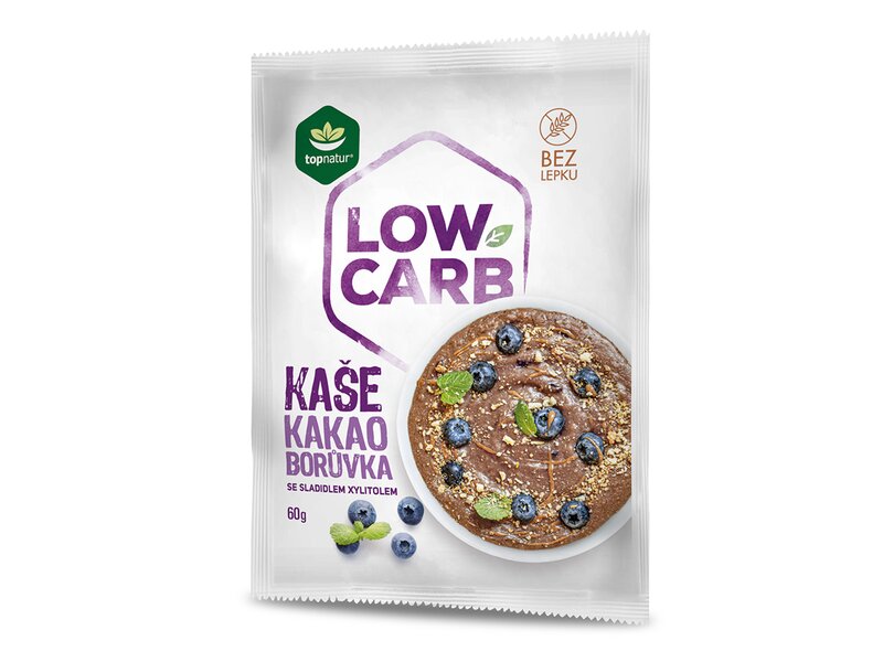 Topnatur Low Carb kaše kakao a borůvka 60 g