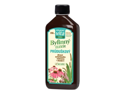 Maxi Vita Herbal Bylinný elixír průduškový 200 ml Maxi Vita Herbal Bylinný elixír průduškový 200 ml