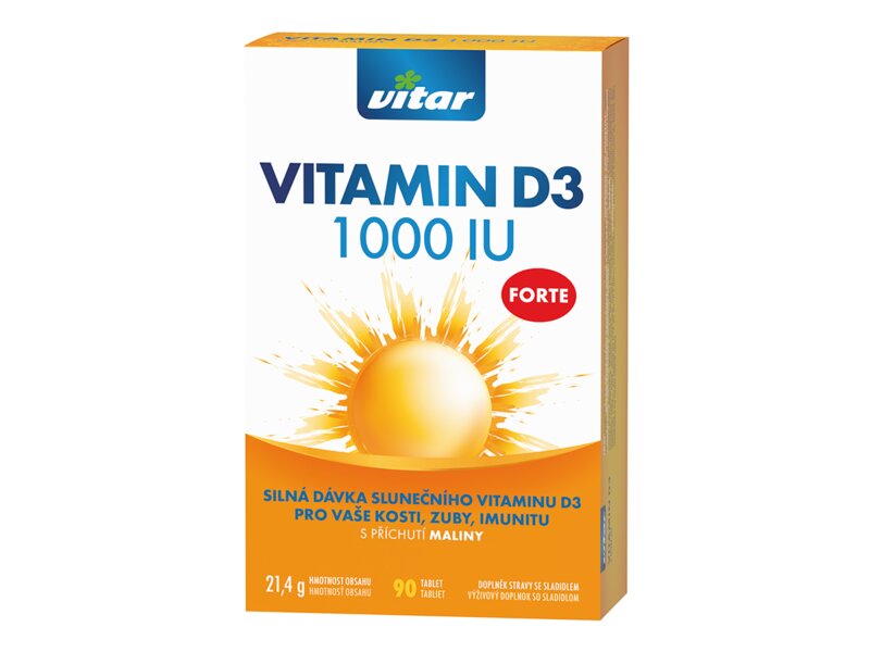 Revital Vitamín D3 Forte 1000 IU 90 tablet