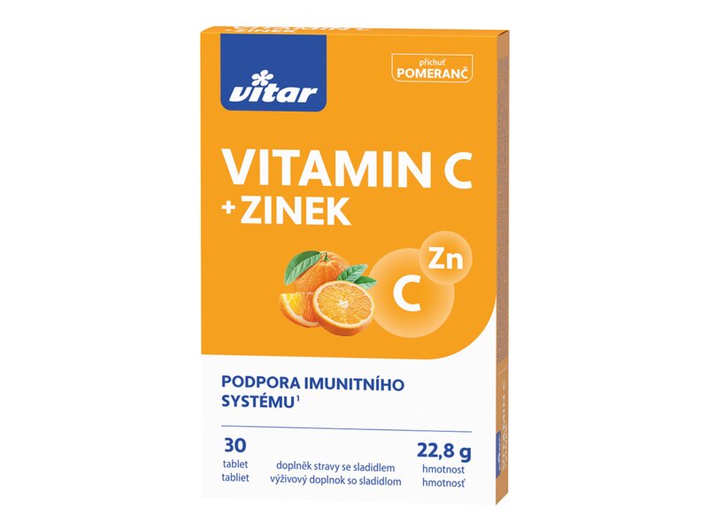 Vitar Vitamín C + Zinek 30 tablet