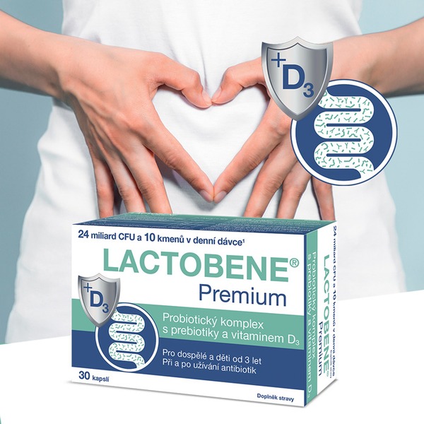 Lactobene Premium probiotika s vitaminem D3 30 kapslí 1+1 ZDARMA