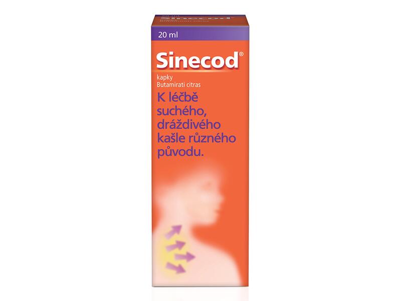 Sinecod 5 mg/ml, kapky pro děti proti suchému kašli 20 ml
