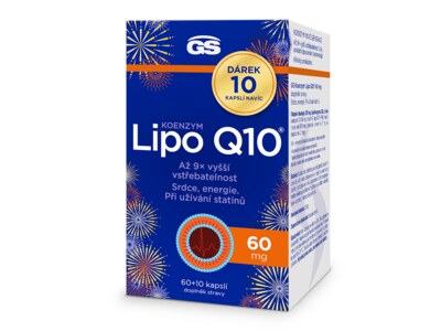 GS Koenzym Lipo Q10 60 mg 60+10 kapslí Dárkové balení GS Koenzym Lipo Q10 60 mg 60+10 kapslí Dárkové balení