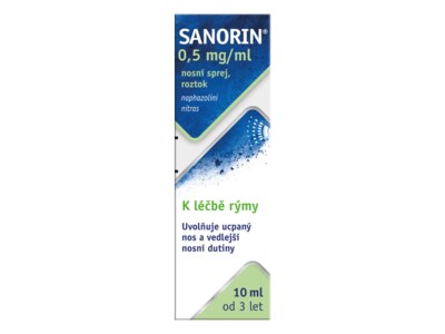 Sanorin 0,5 mg/ml nosní sprej 10 ml